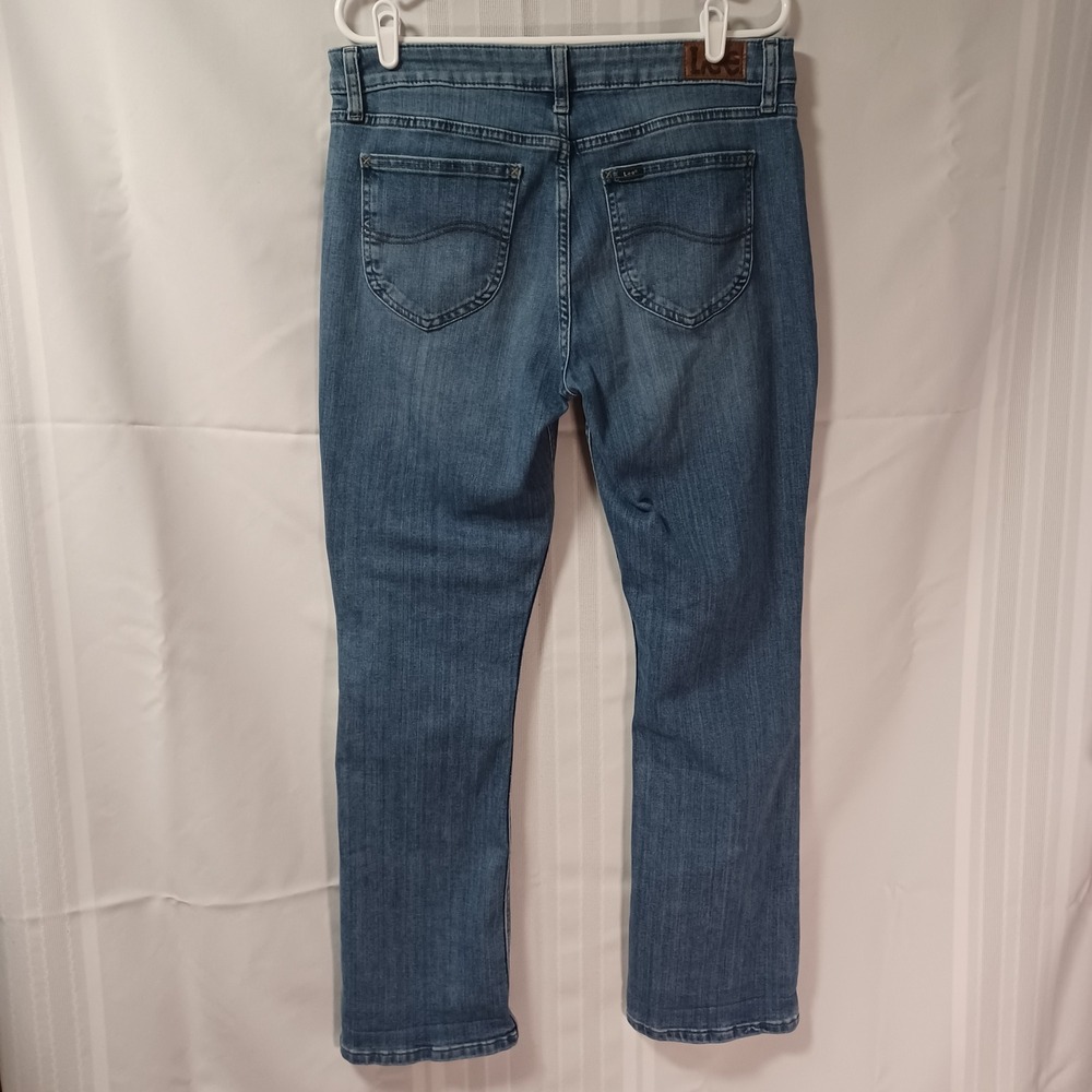 Lee Jeans Womens 14M Blue Regular Fit Bootcut Mid Rise Stretch Denim 103522567 - Picture 11 of 13